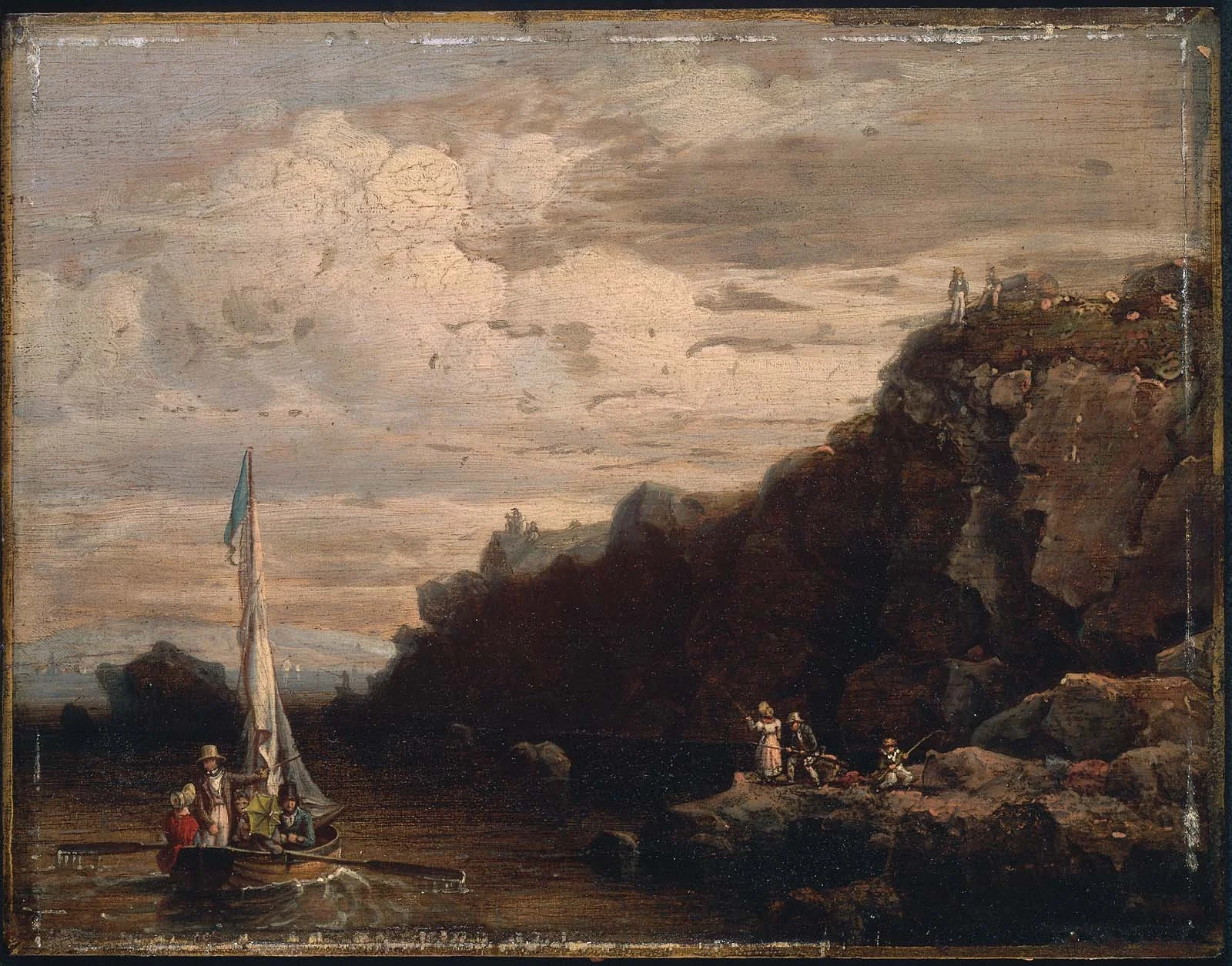 Rocks at Nahant, Swallow's Cove, by Robert Salmon, unspecified, 1839