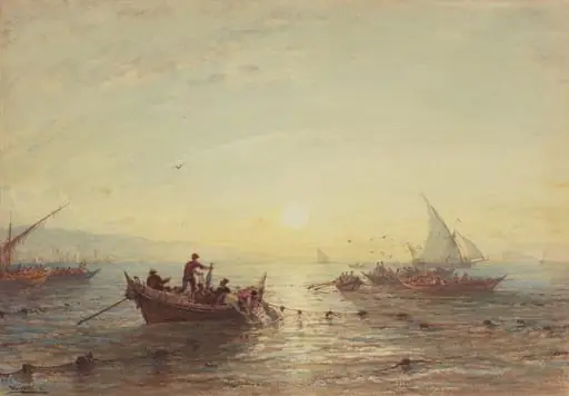 Tuna Fishing at Sunrise off the Coast near Marseilles