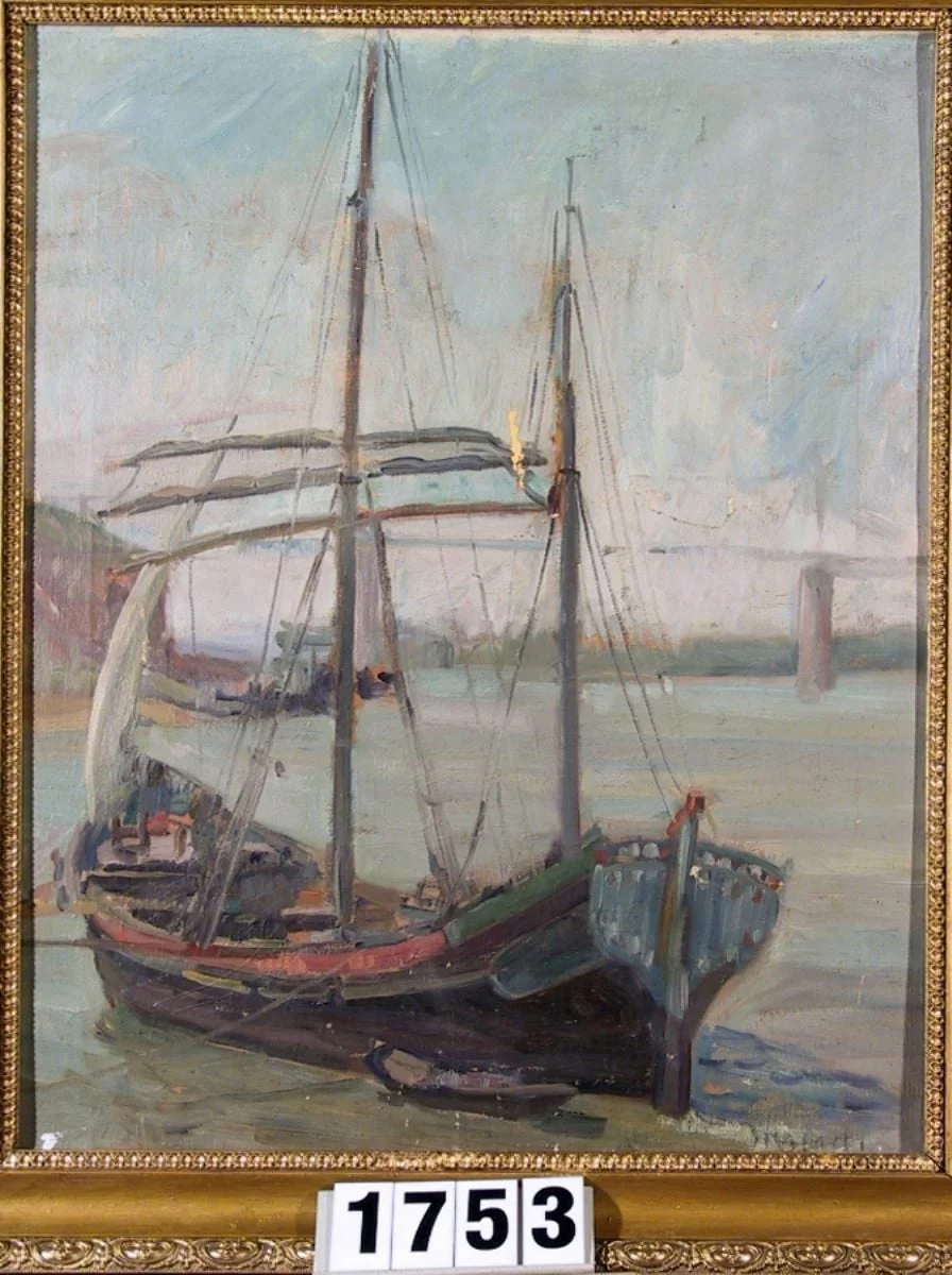 Bărci la Brăila, by Jean Alexandru Steriadi, unspecified
