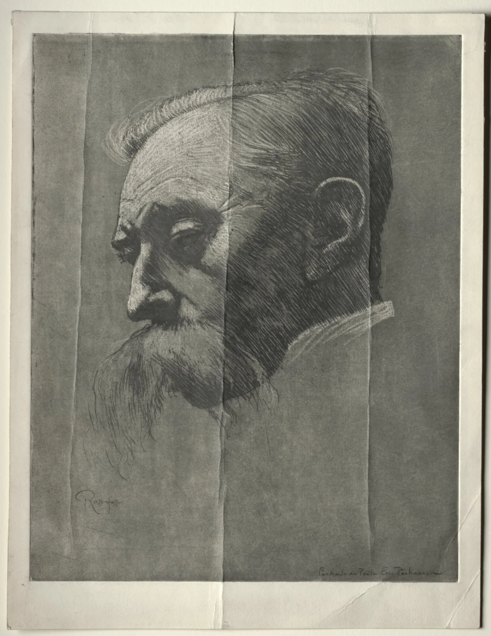 Portrait of Emile Verhaeren, by Armand Rassenfosse, 1916