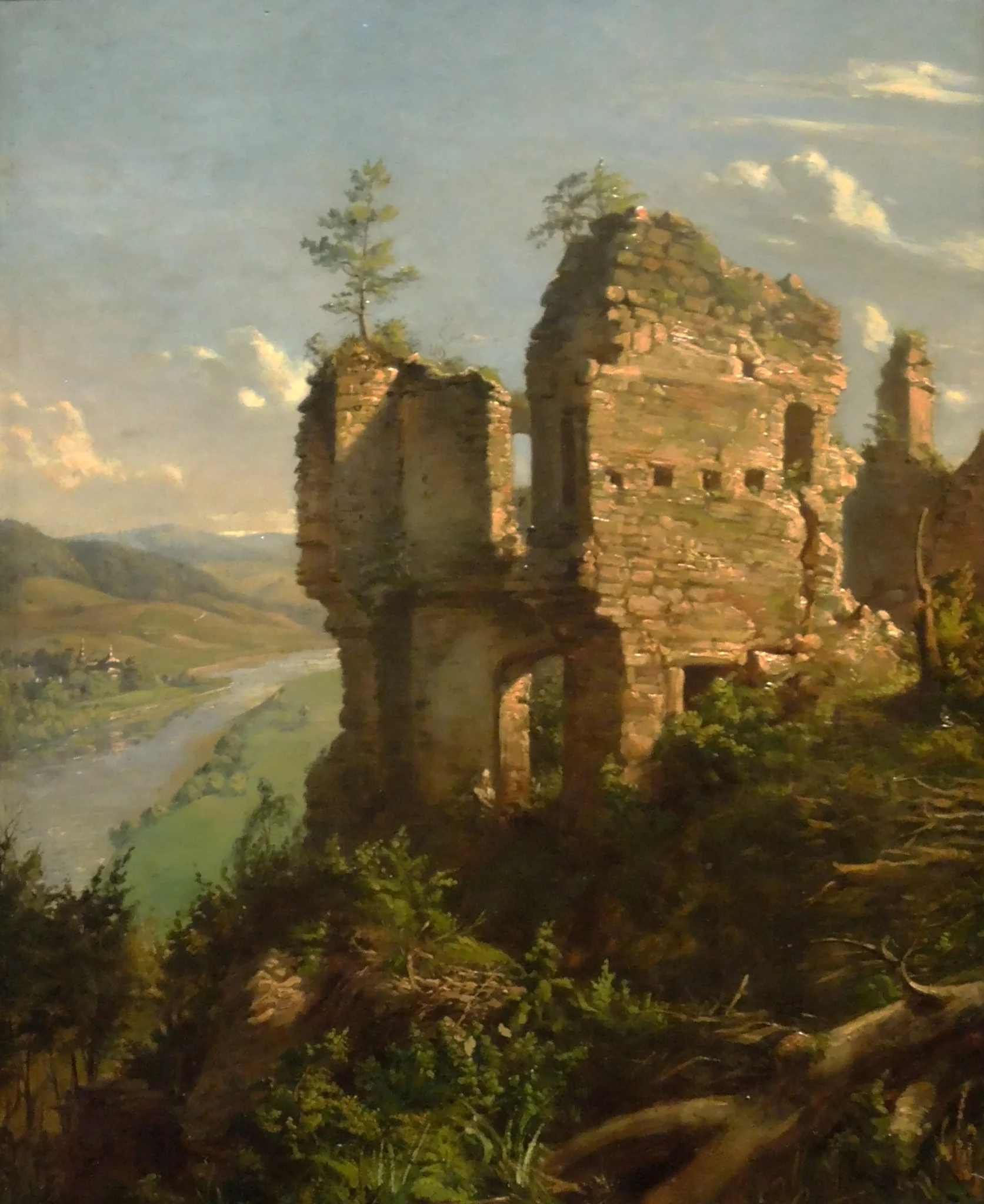 Ruins of Sobieniu Castle, by Andrzej Grabowski, unspecified, 1859