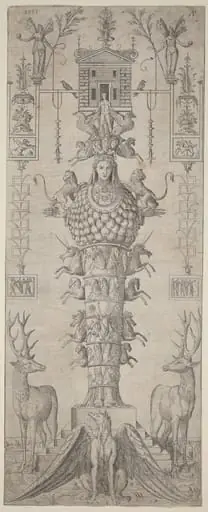 A Grotesque with Diana of Ephesus and Diverse Animals