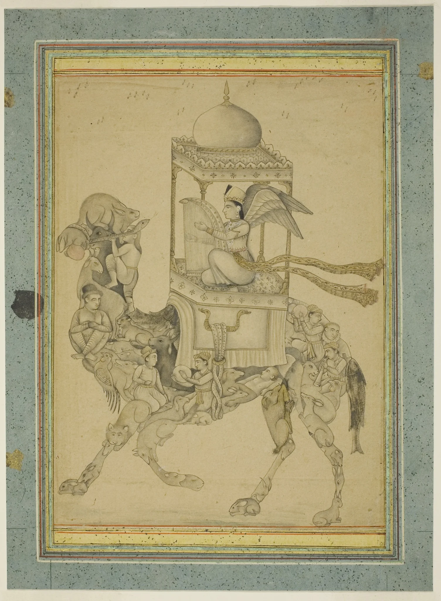 Angel (Peri) Riding a Composite Camel, by Unknown, unspecified, 1700