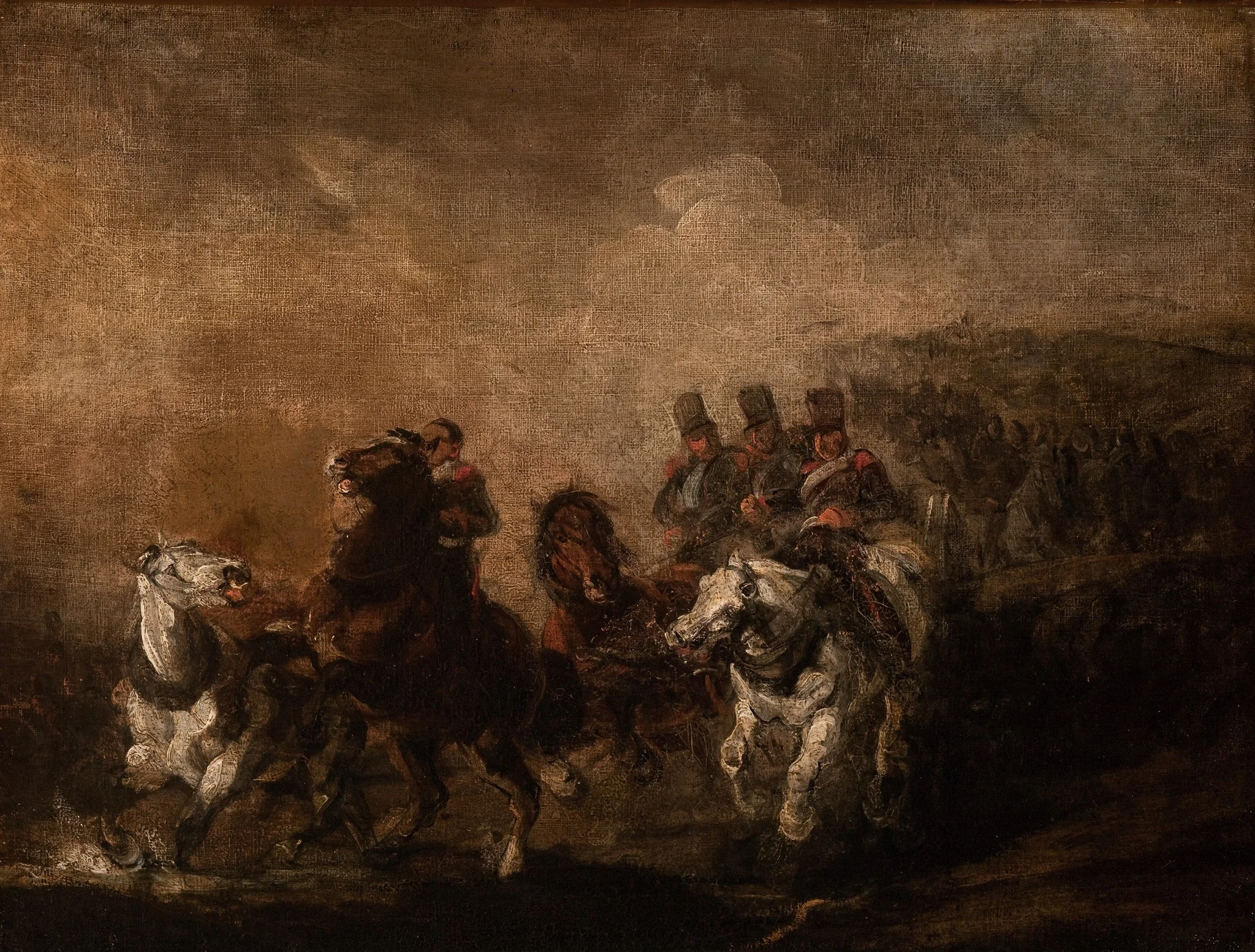 Artillery Crossing a Stream