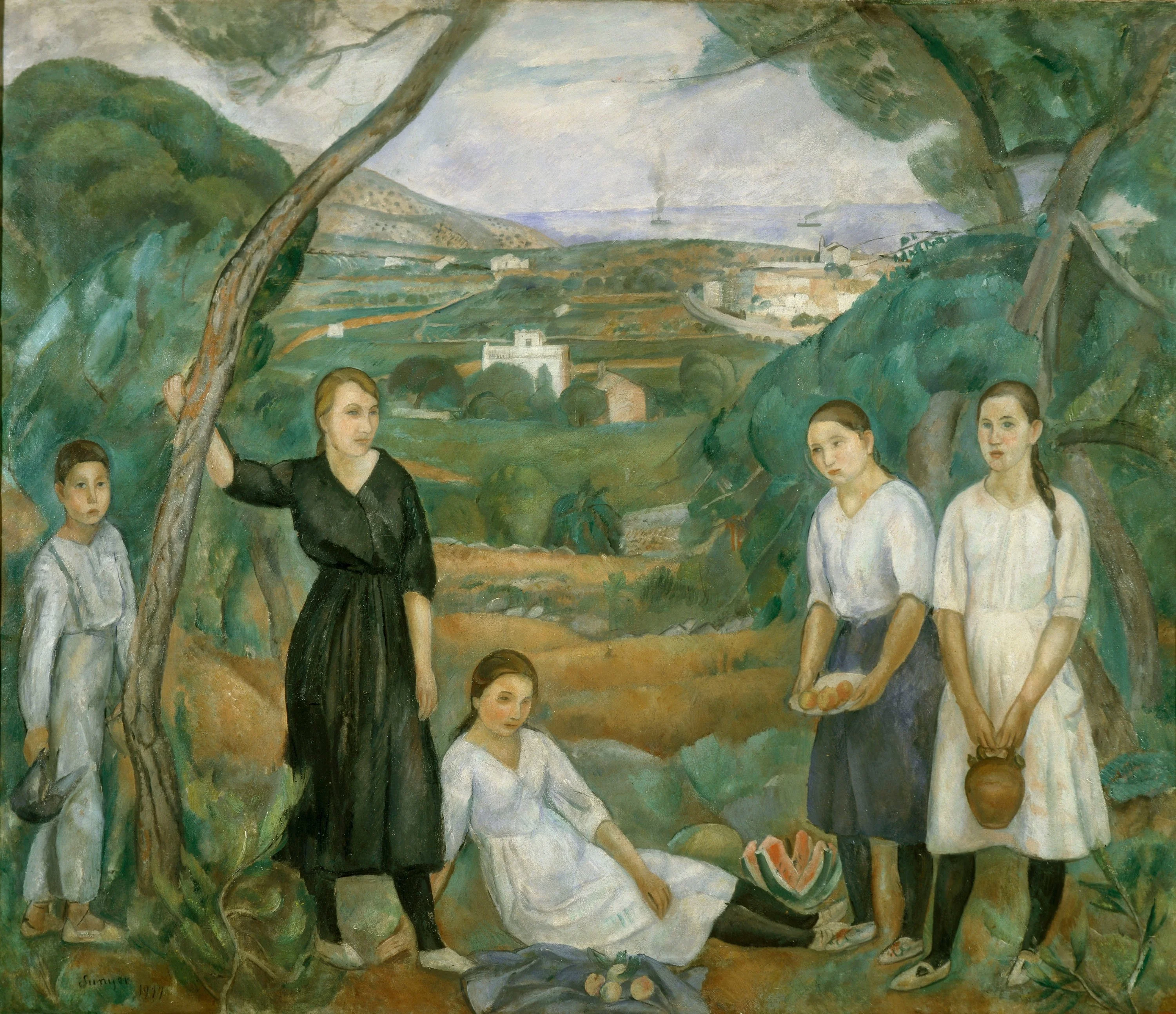 Cala Forn, by Joaquim Sunyer, oil, 1917