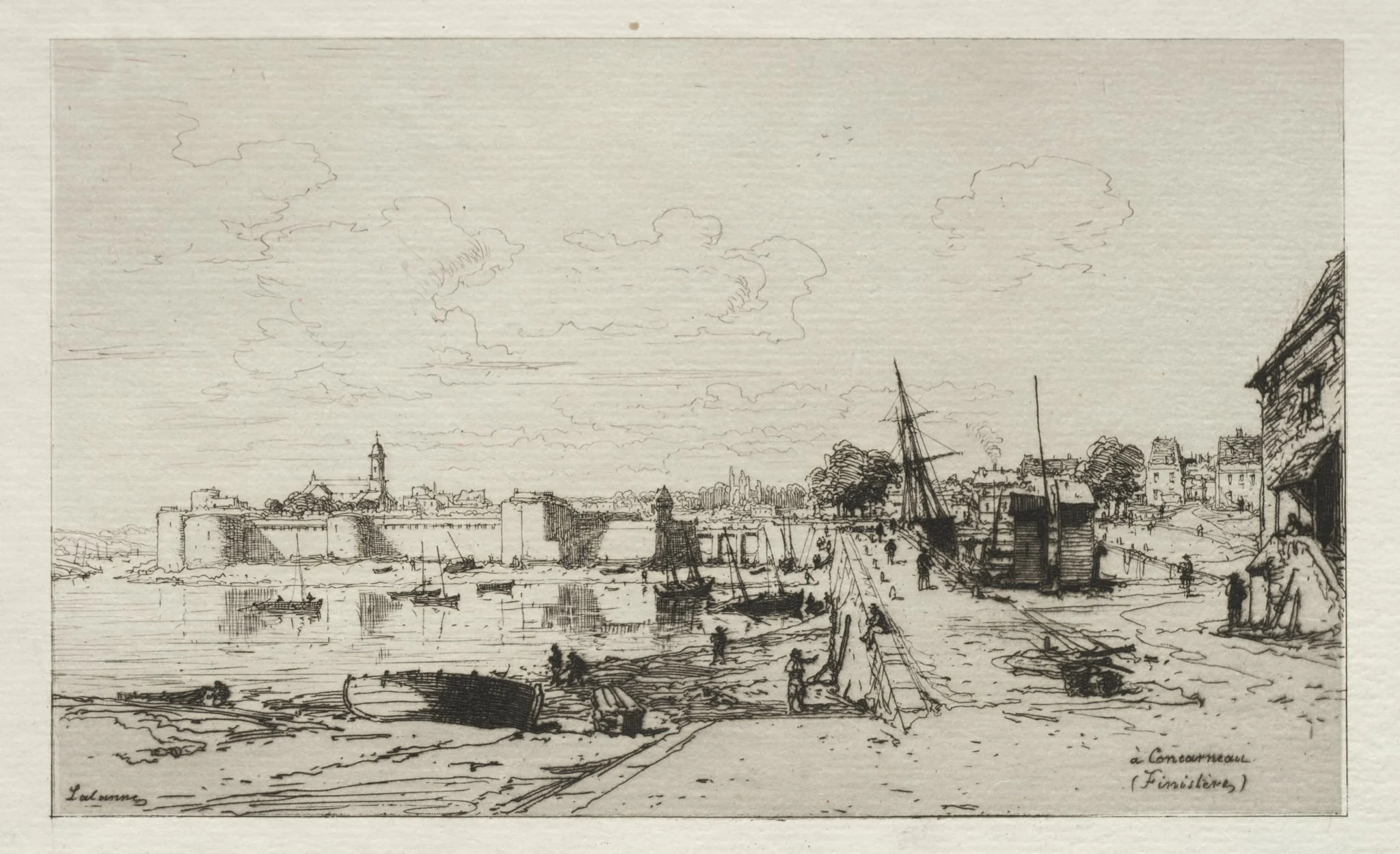 A Concarneau (Finistère), by Maxime Lalanne, 1874