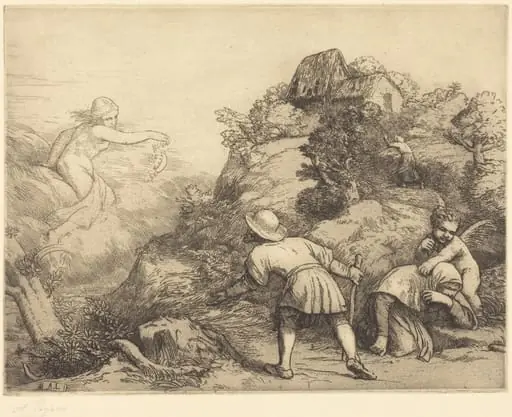 Allegory of the Peasant and Fortune (Le paysan et la fortune: Sujet allegorique