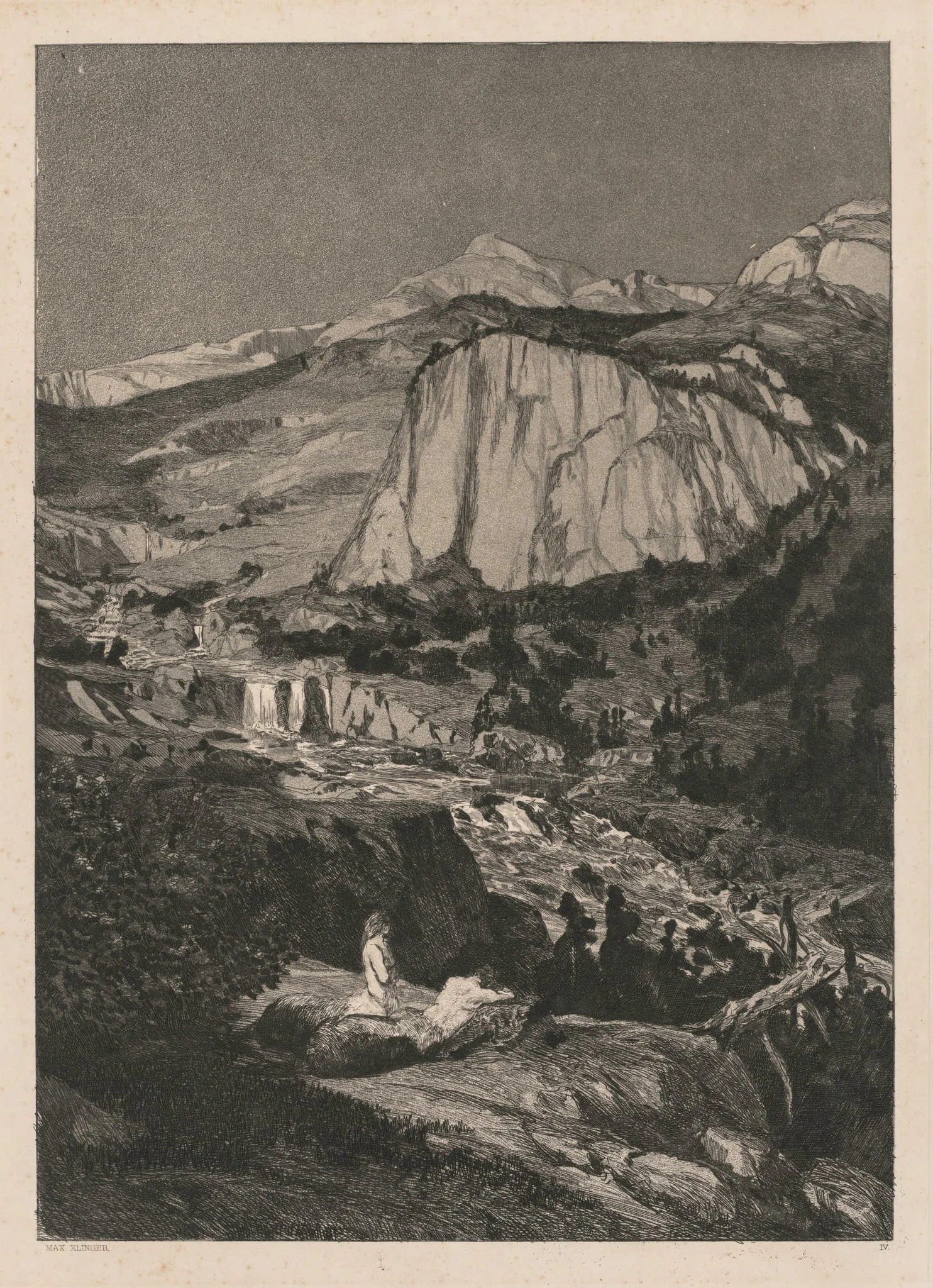 Intermezzo: Moonlit Night (Opus IV, 5), by Max Klinger, 1881