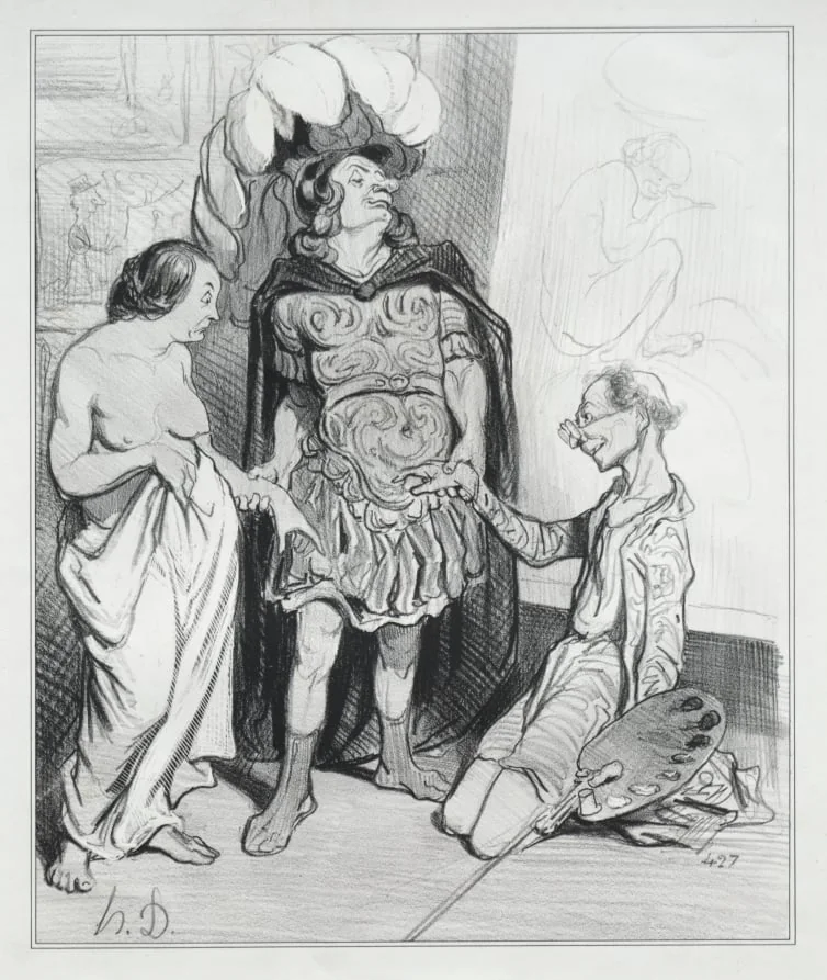 Apelles and Campaste, by Honoré Daumier, 1842