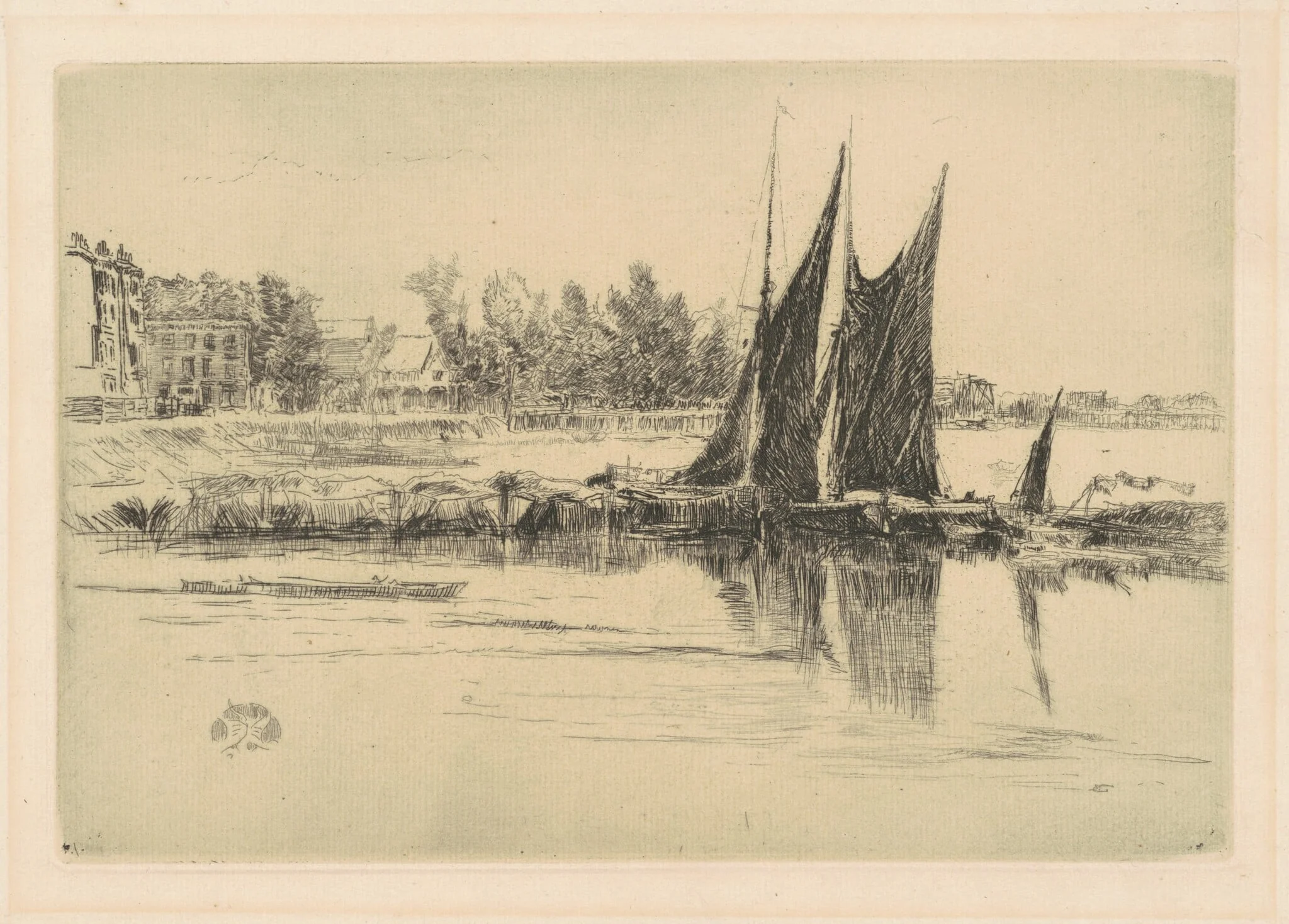 Hurlingham, by James McNeill Whistler, ink, 1879