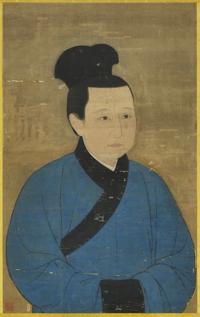 宋哲宗后坐像　軸