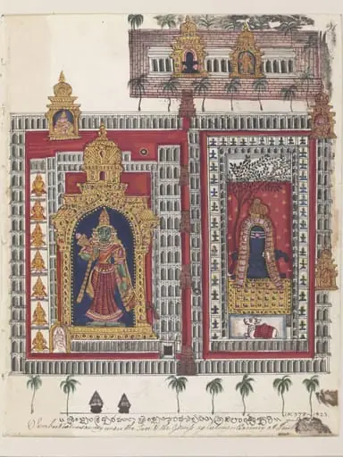 The Temple of Shiva at Jambukeshvara near Shrirangam.