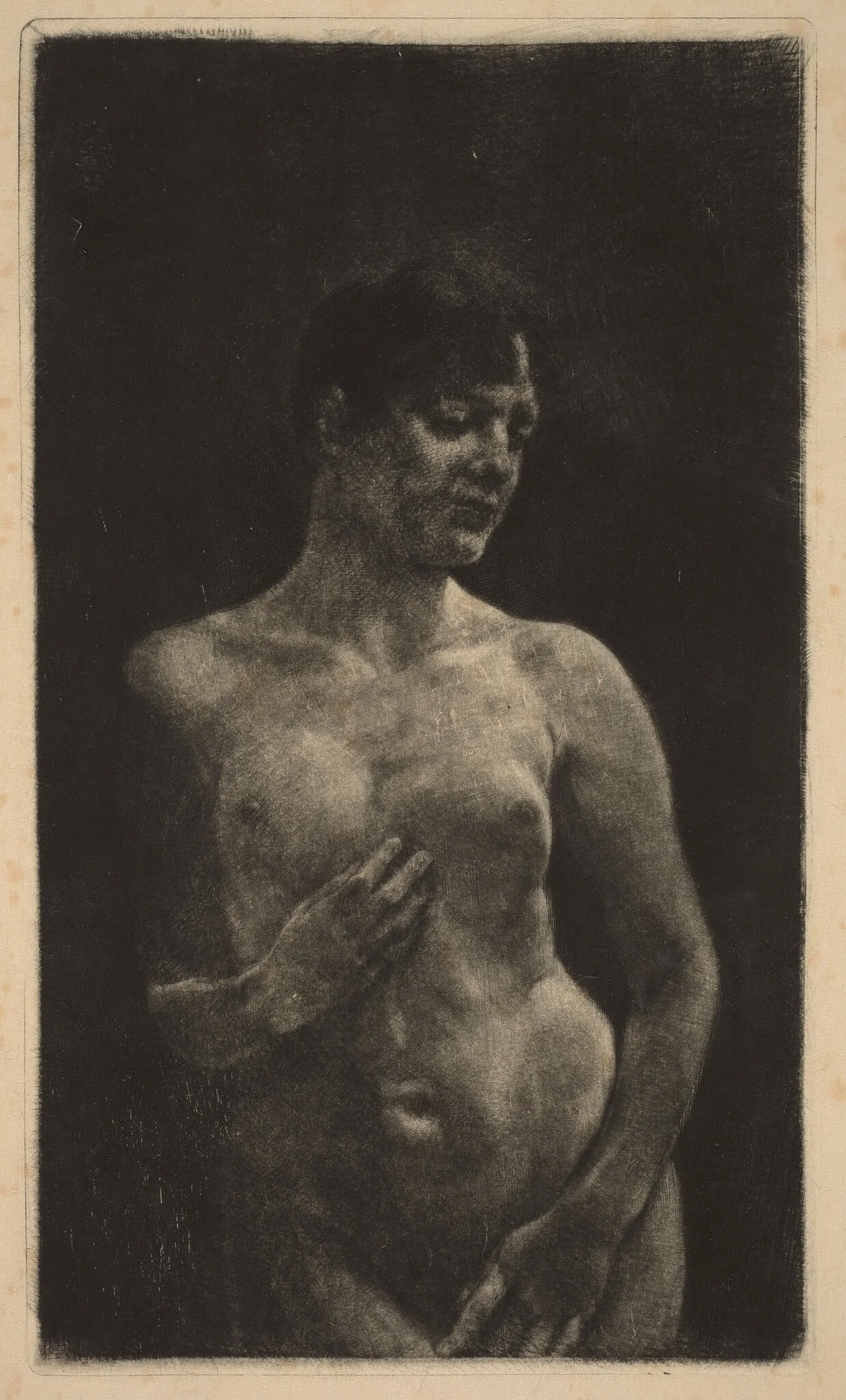 A Standing Nude, by Max Klinger, ink, 1891
