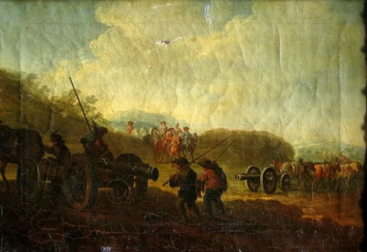Peisaj cu artilerie și cavalerie ; pandant: Peisaj cu artilerie pe colină