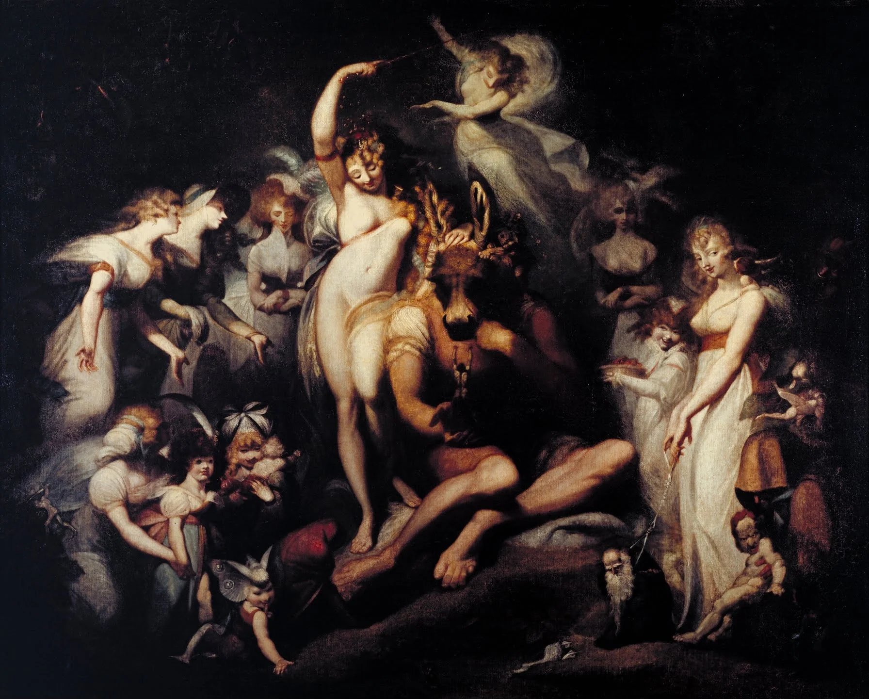 Titania and Bottom, by Henry Fuseli, oil, 1796