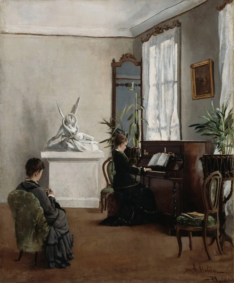 Soitannollisen kodin sisäkuva, by Aukusti Uotila, unspecified