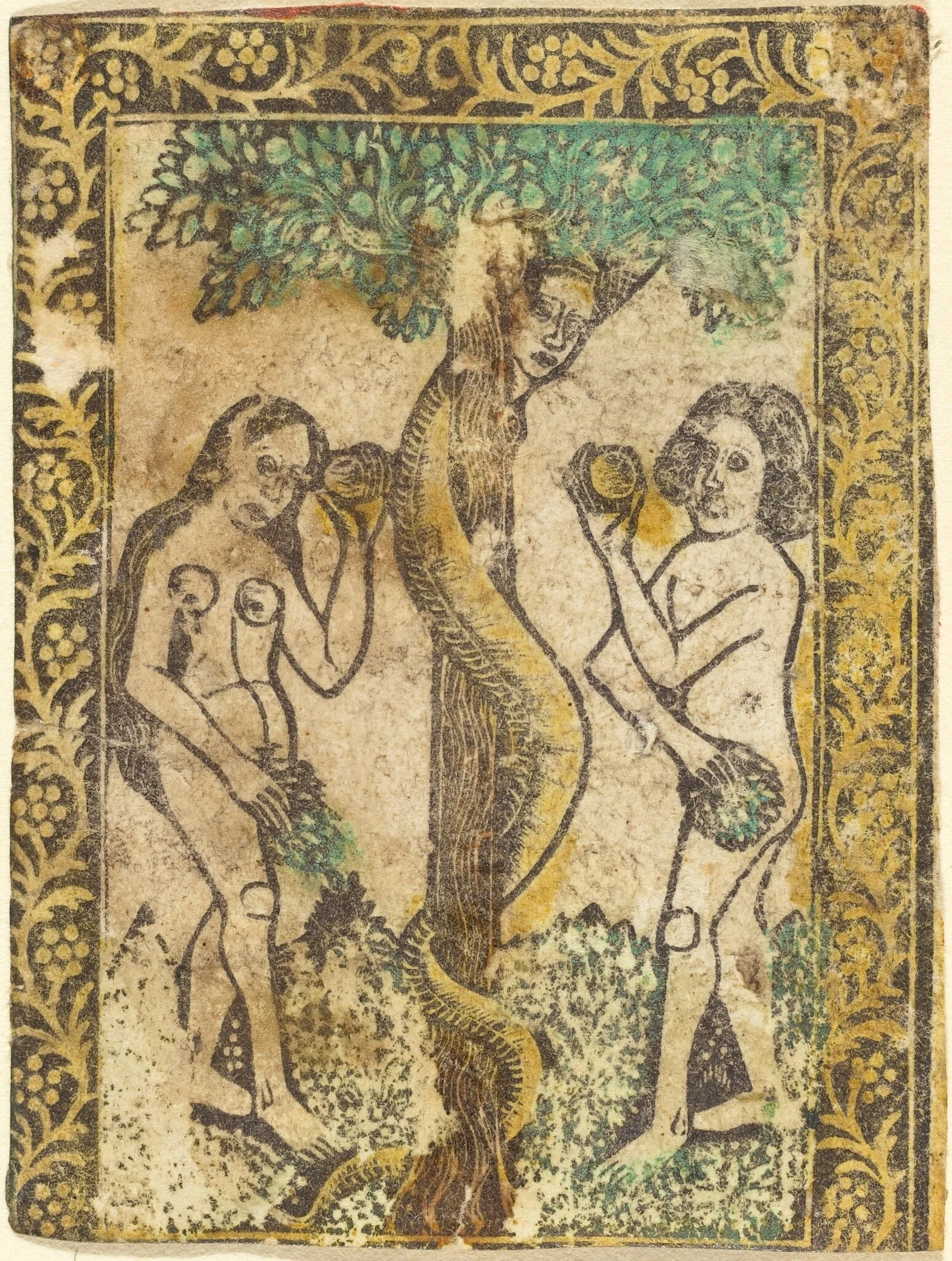 Adam and Eve, by German 15th Century, paint, 1470