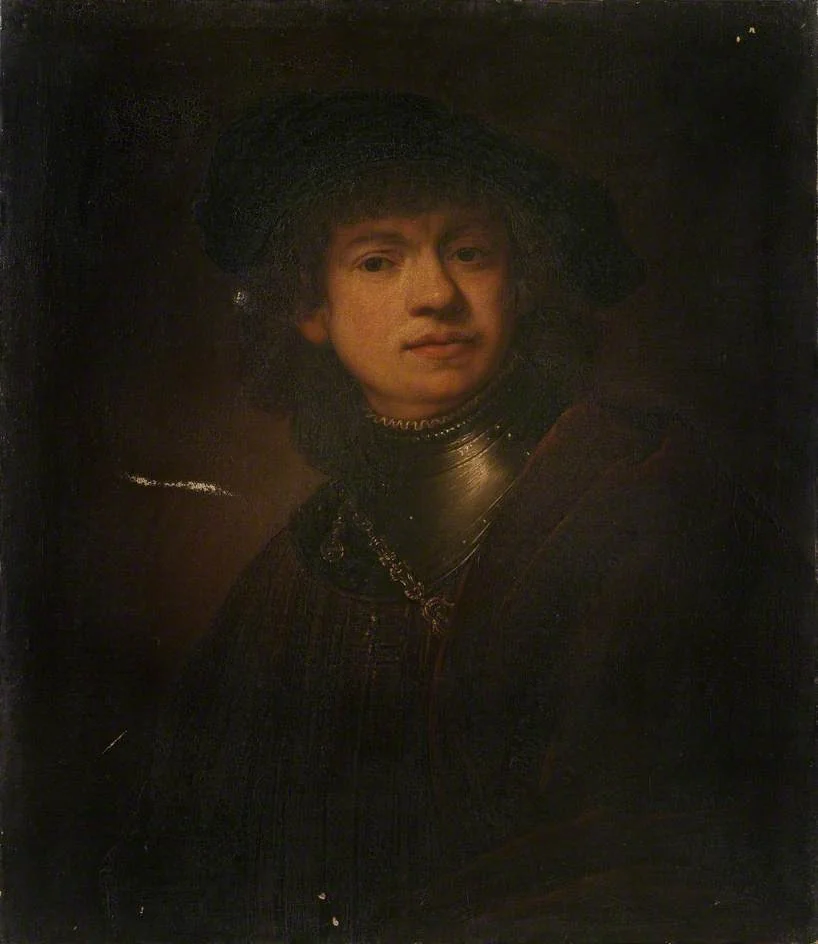 Self-portrait, by Rembrandt, oil, 1647