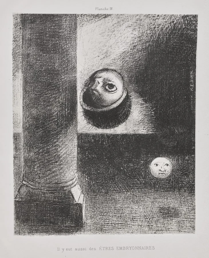 There Were Also Embryonic Beings, by Odilon Redon, 1885