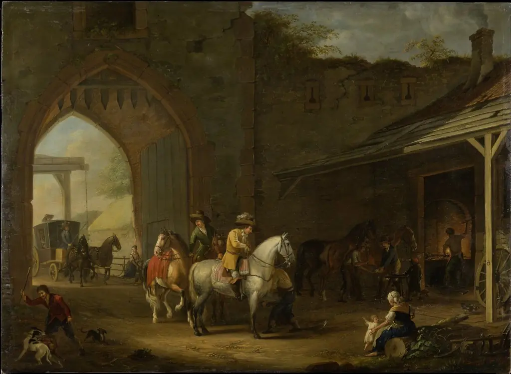 Horsemen at the Blacksmith's