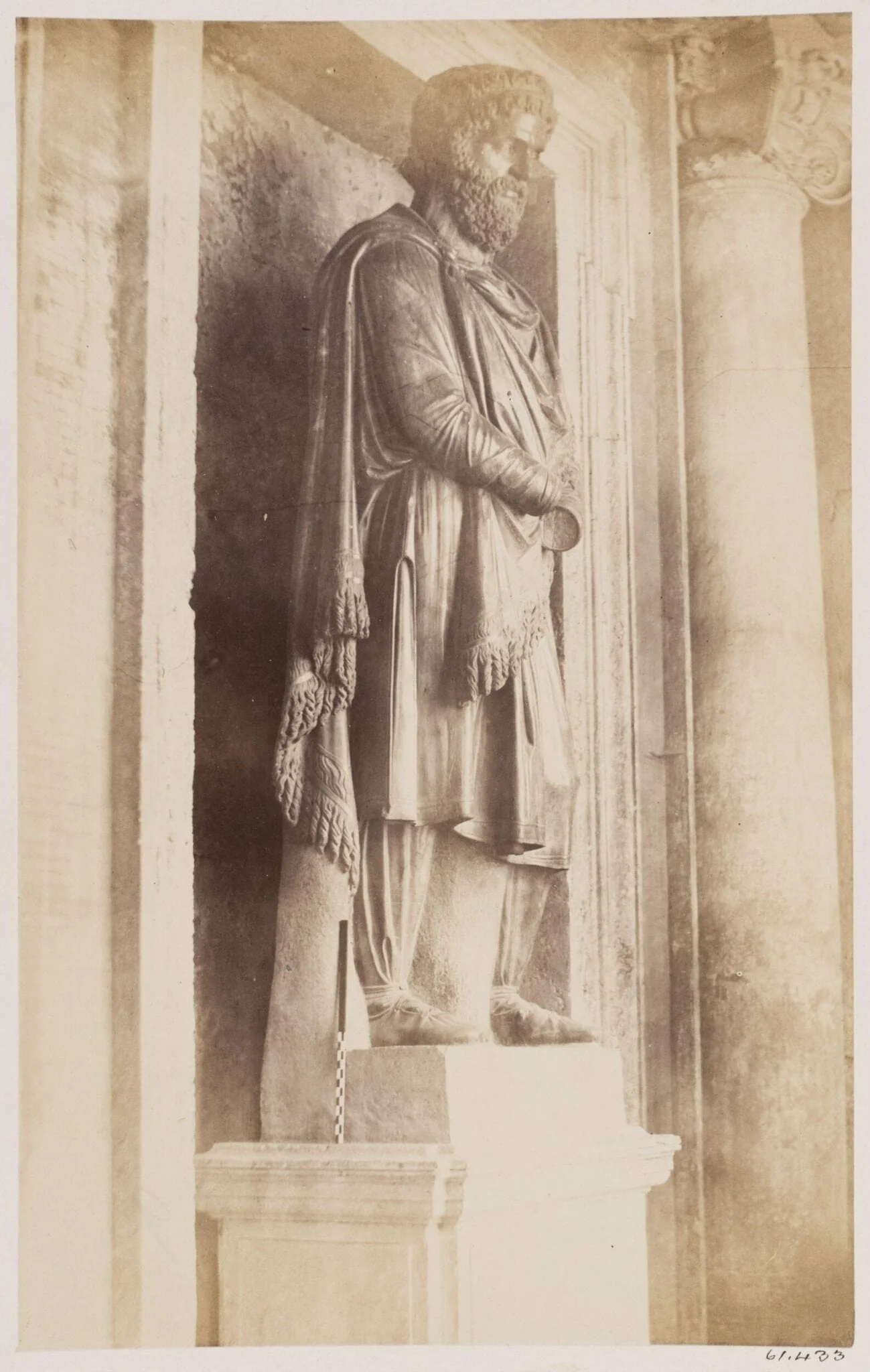 Sculpture - Statue of a barbarian King a prisoner, now in the Palazzo de' Conservatori on the Capitol, by John Henry Parker, photographic, 1867