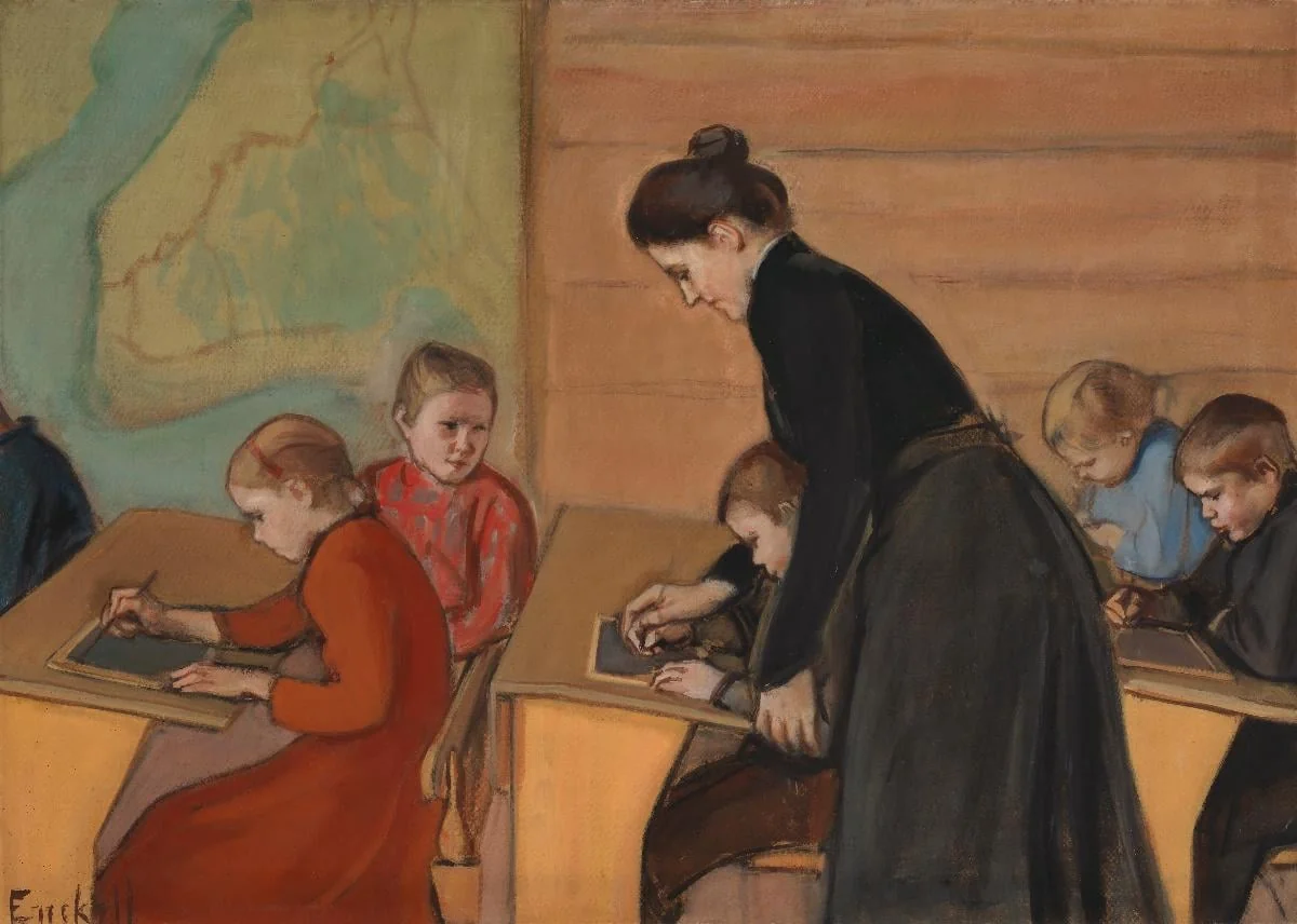 Kansakoulu, by Magnus Enckell, unspecified