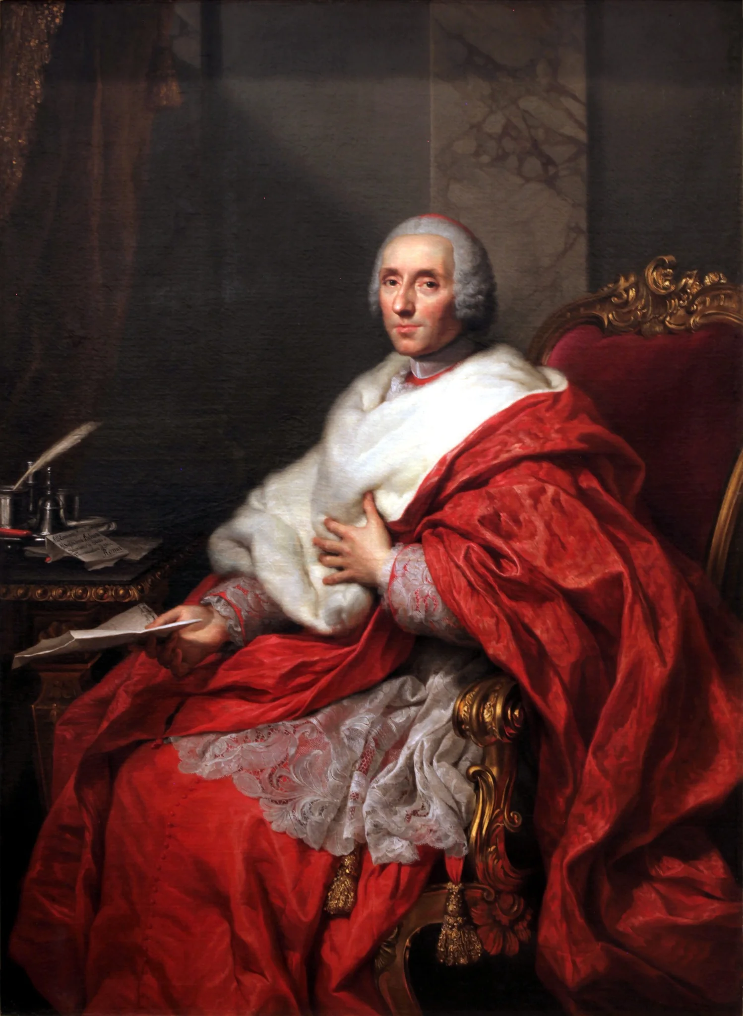 Portrait of cardinal Alberico Archinto (1698-1758), by Anton Raphael Mengs, oil, 1756