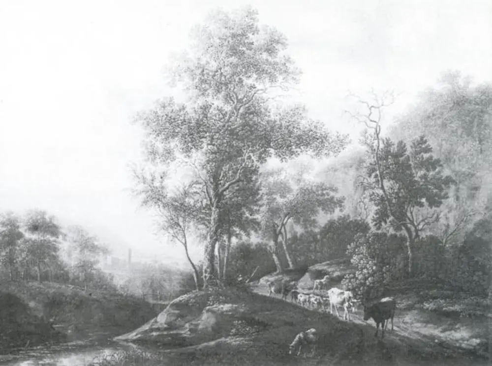 River Landscape with Cattle