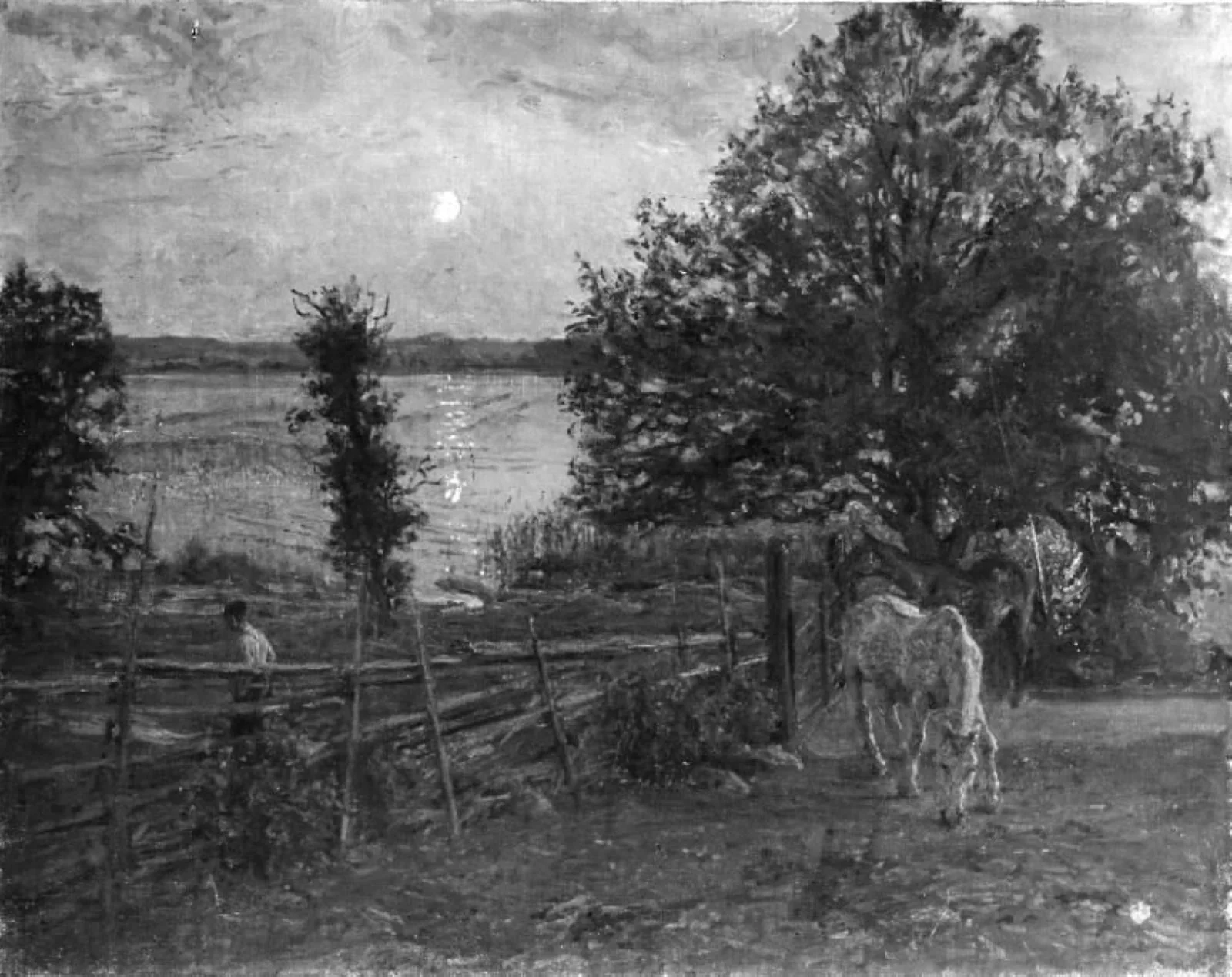 Måneopgang ved Tyresjö i Sverige, by Unknown, 1905