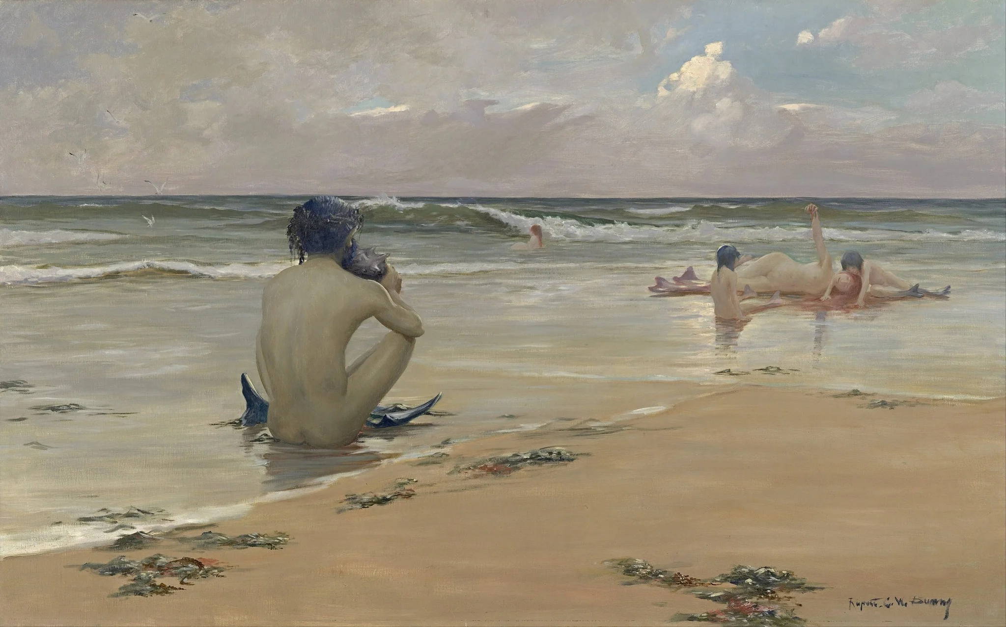 Sea idyll, by Rupert Bunny, oil, 1896