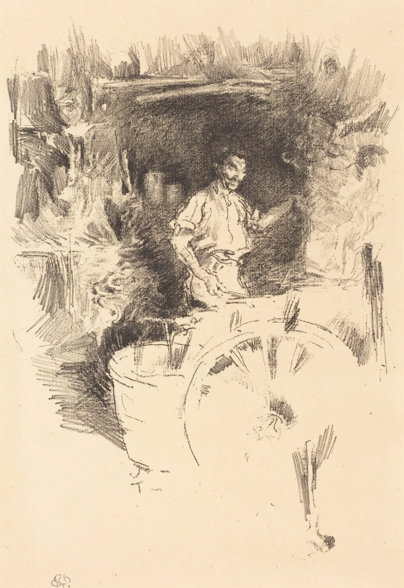The Blacksmith, by James McNeill Whistler, ink, 1896