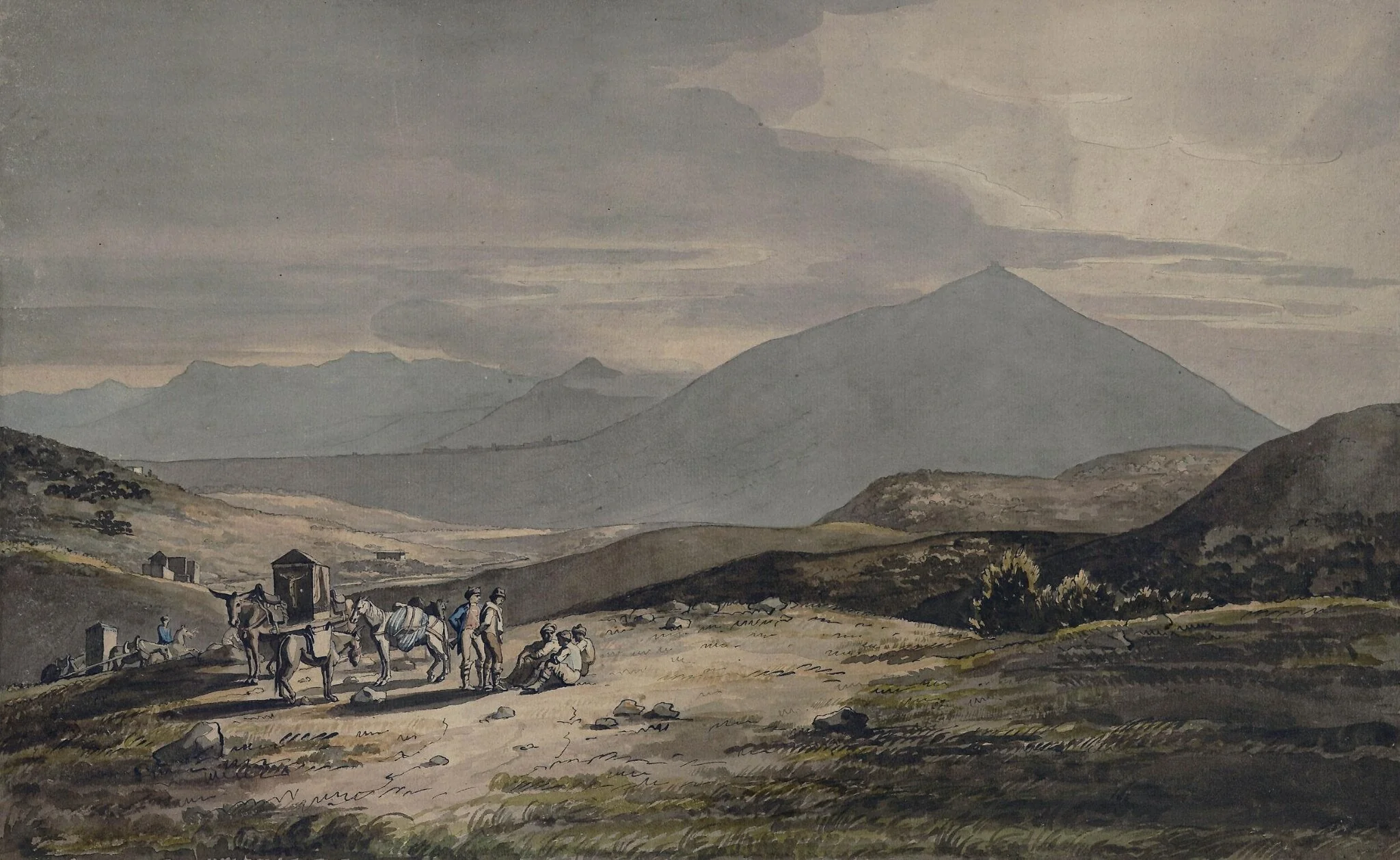Alcamo, Sicily, by Henry Tresham, watercolor, 1750