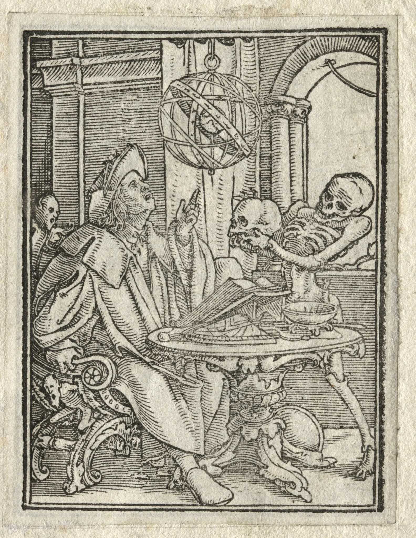 The Dance of Death:  The Astrologer; The Rich Man, by Hans Holbein the Younger, 1526