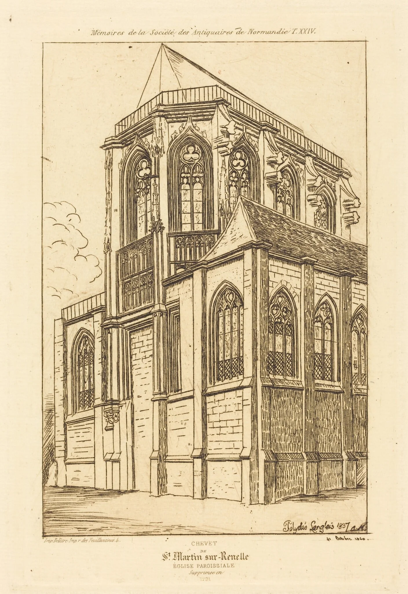 Chevet de St. Martin-sur-Renelle (The Apsis of the Church of St. Martin-sur-Renelle)
