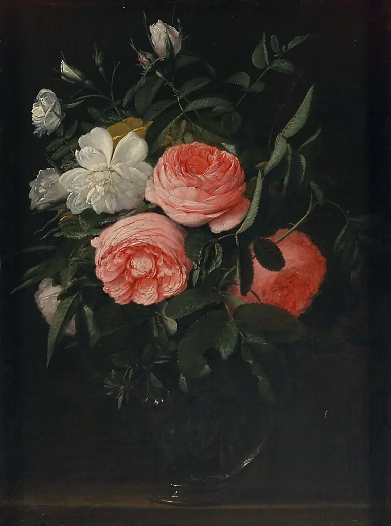 Glass with Roses