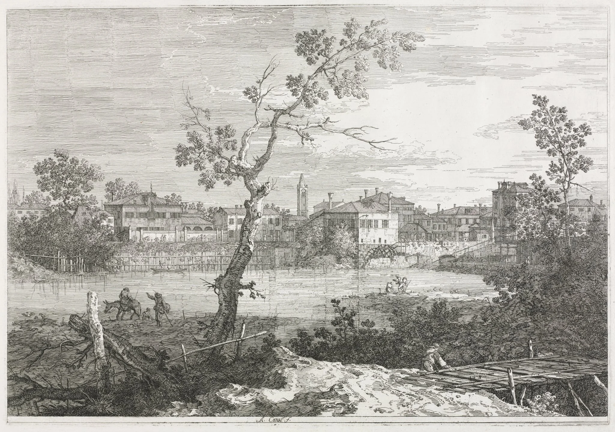 Views:  View of Burano, a Town on an Island in the Venetian Lagoon, by Canaletto, 1740