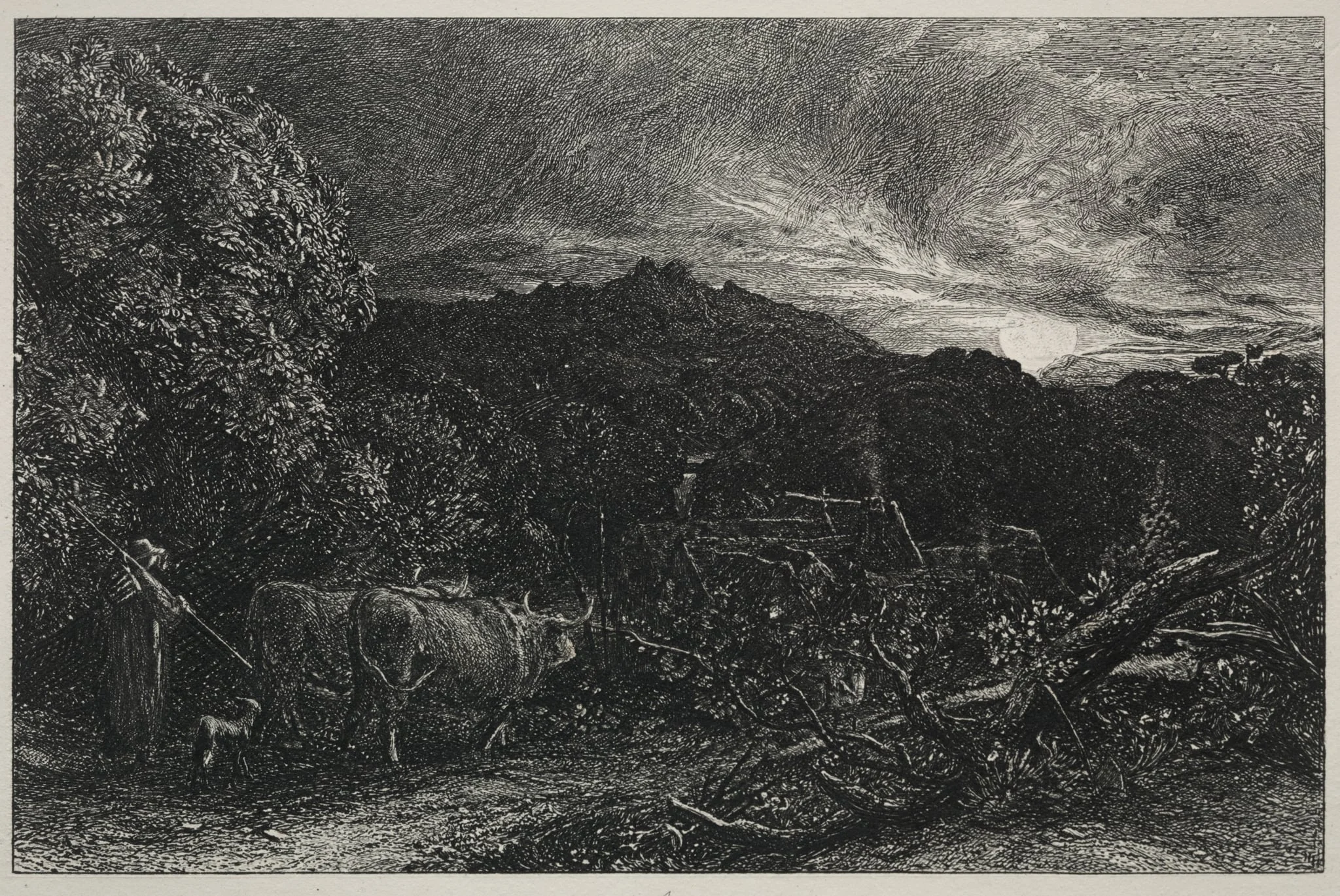 The Weary Plowman, by Samuel Palmer, 1858