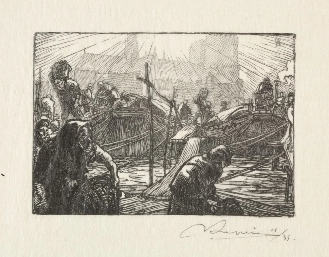 Notre Dame vue du Marché aux pommes, by Auguste Lepère, 1897