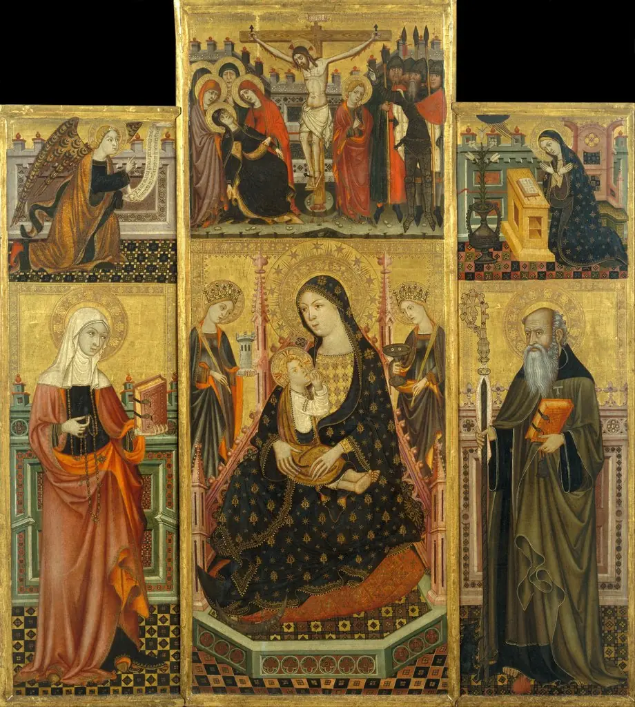 Altarpiece of the Virgin Suckling the Child, Saint Clare and Saint Anthony the Abbott