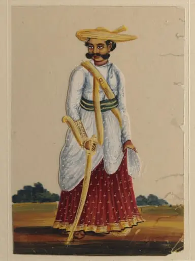 One of twelve paintings depicting occupations.