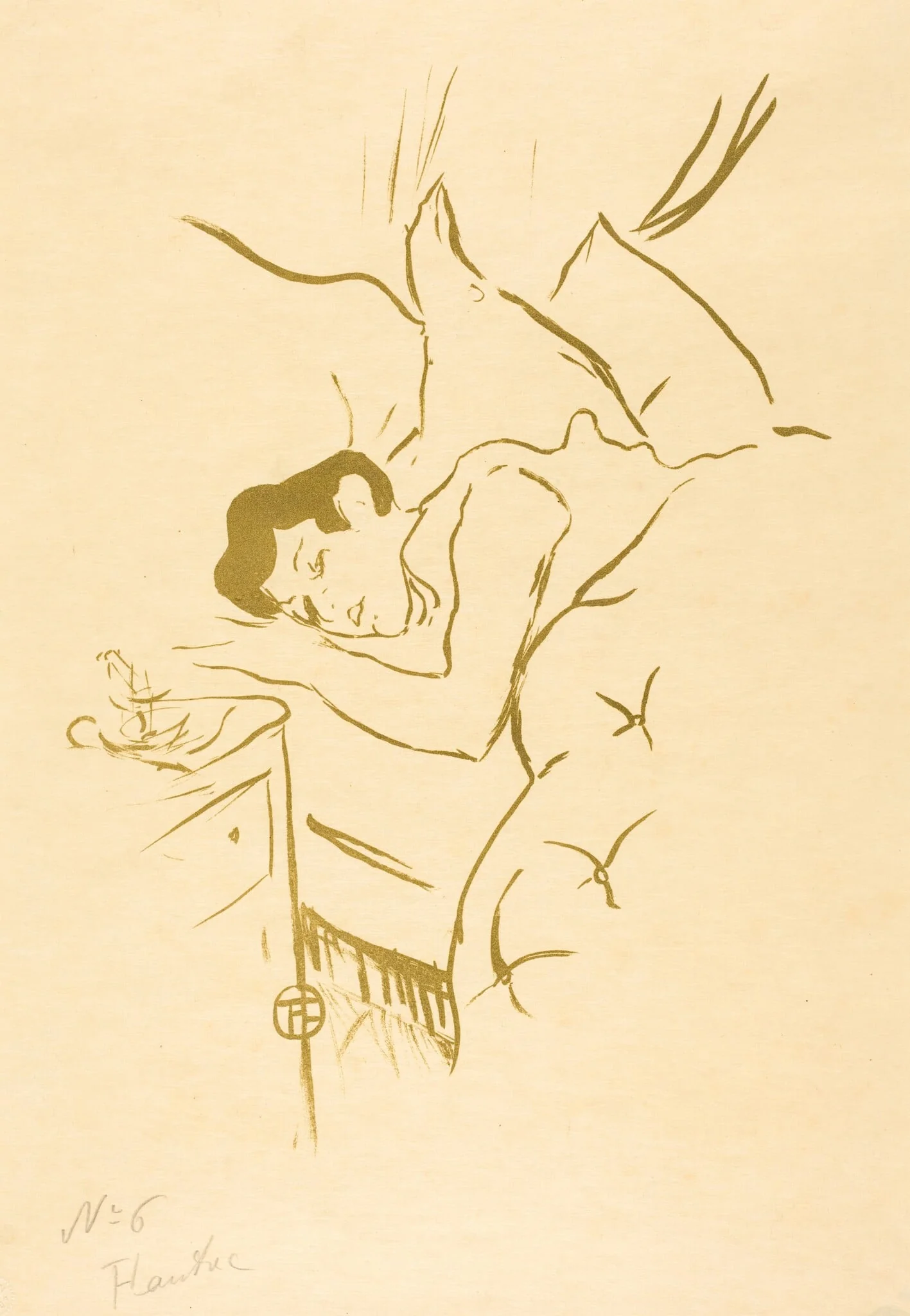 Your Mouth (Ta bouche), by Henri de Toulouse-Lautrec, ink, 1893