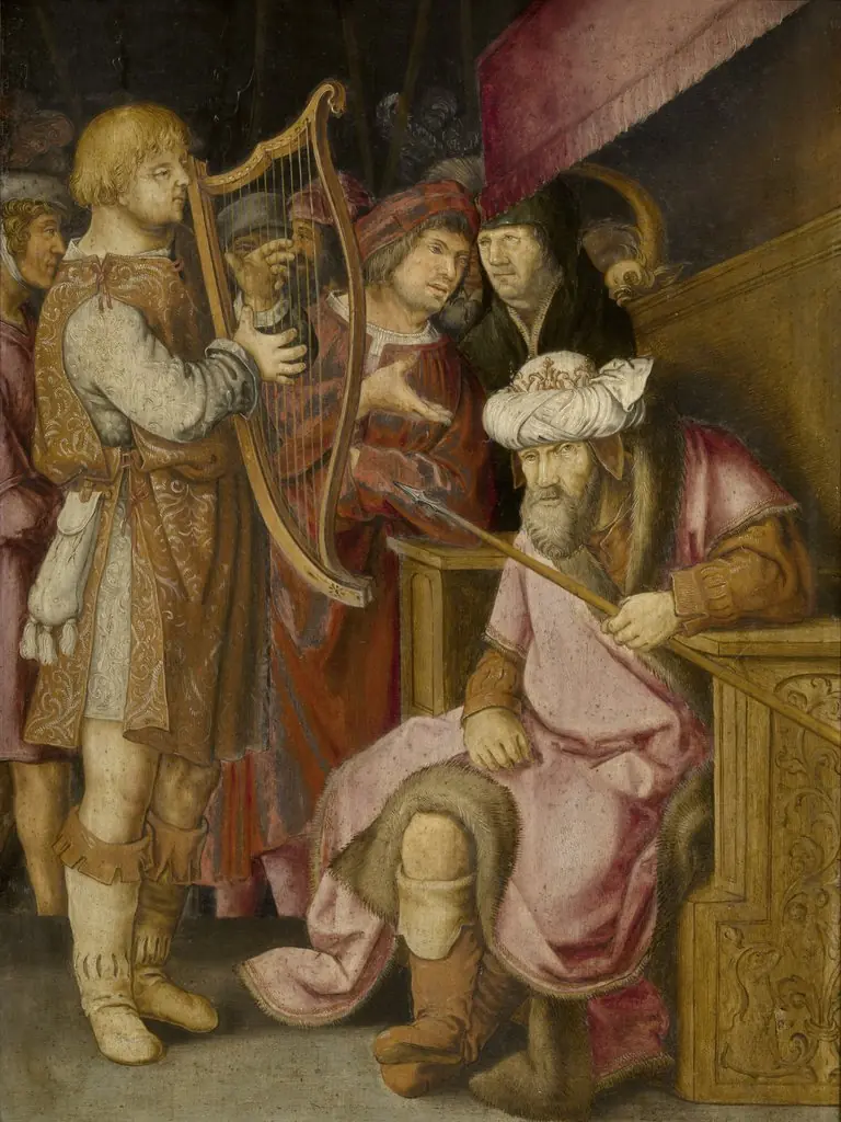 David Playing his Harp for Saul