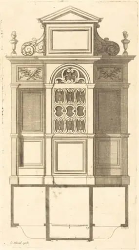 Plan et elevation des plus beaux confessionnaux de Paris, tres fidelemant mesure