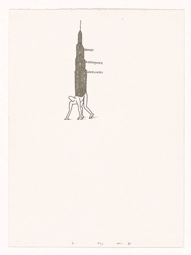 Untitled, by José Leonilson, ink, 1990