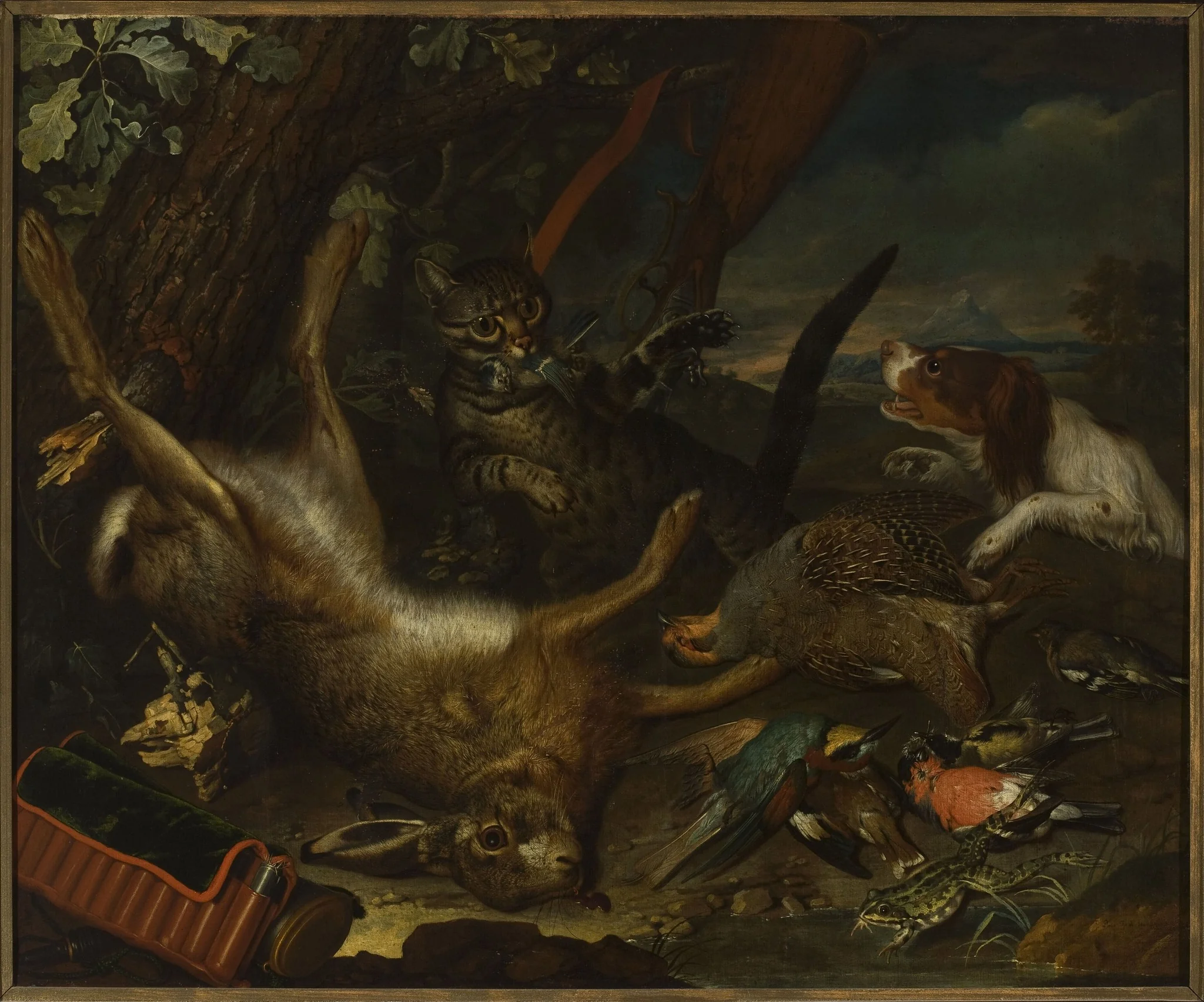 Hunting trophies, by Philipp Ferdinand de Hamilton, oil, 1714