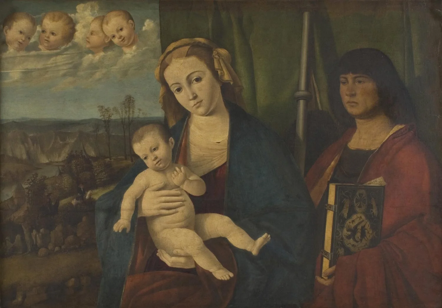 Virgin and Child, with Saint James the Great, by Marco Basaiti, unspecified, 1500