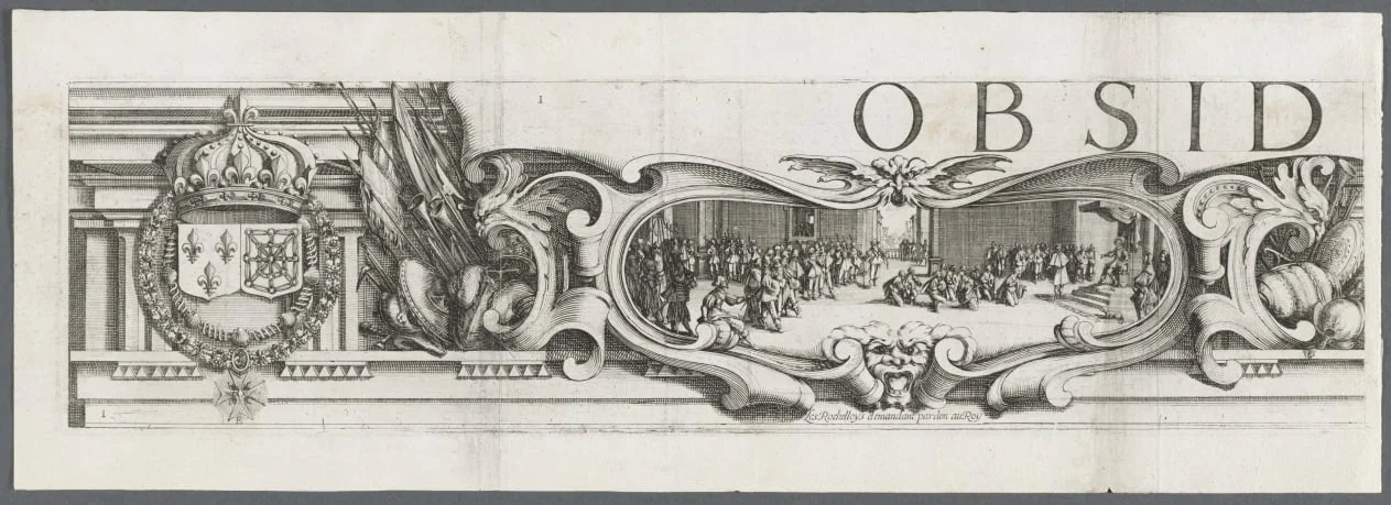 The Siege of La Rochelle: Plate 1, by Jacques Callot, 1629