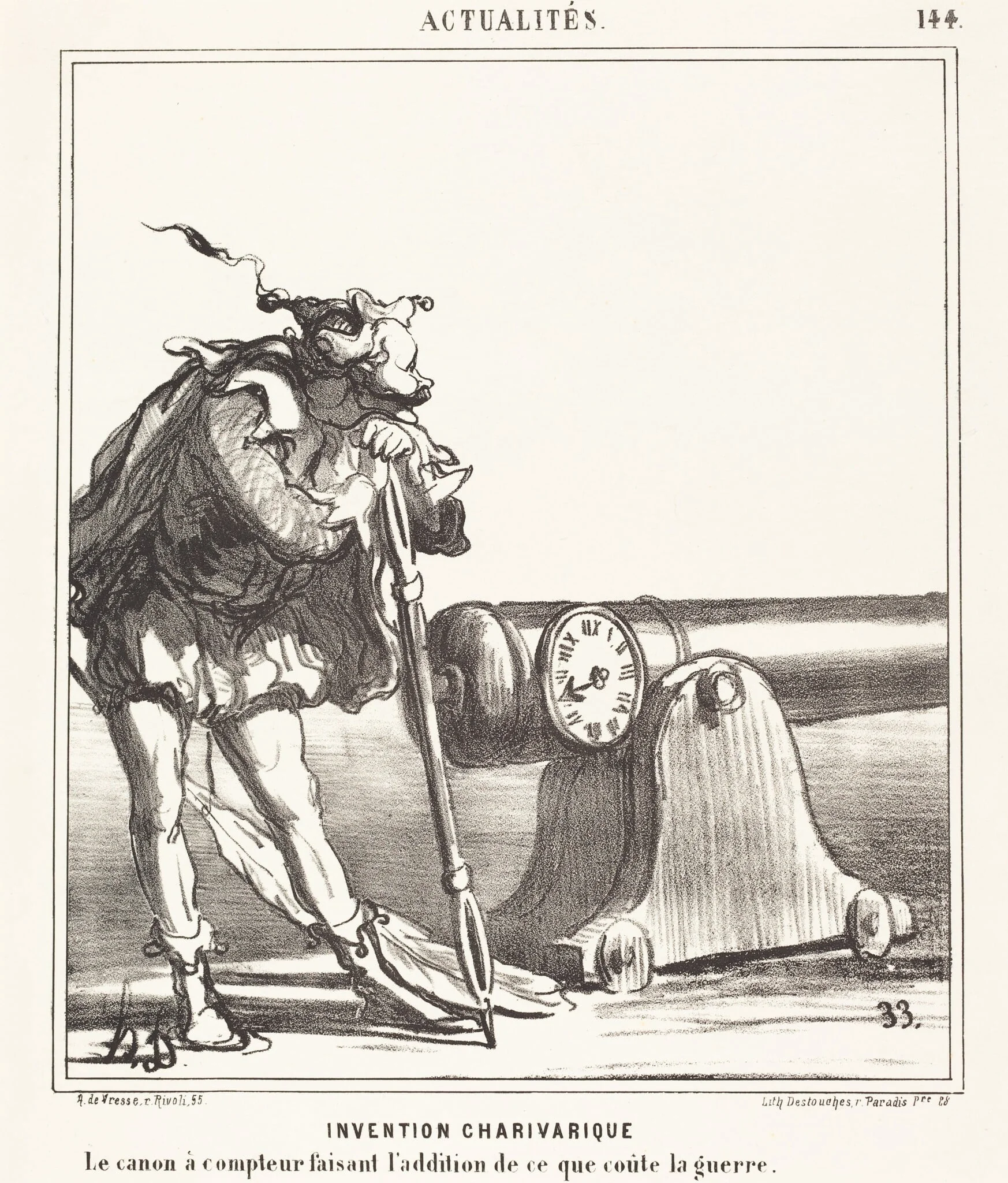 Invention charivarique, by Honoré Daumier, ink, 1868