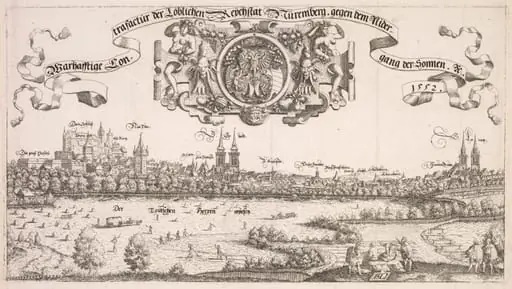 Panoramic View of Nuremberg:  Center Portion