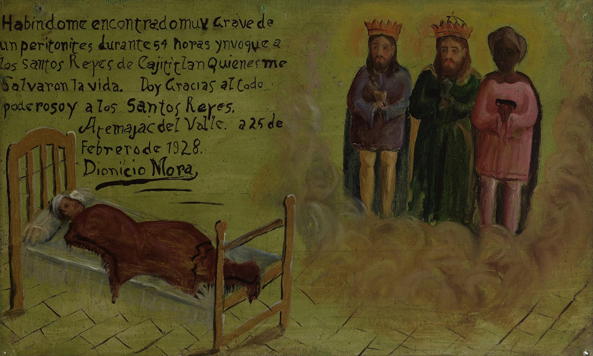 Votive offering dedicated to the Three Wisdom Kings, by Unknown, unspecified, 1928